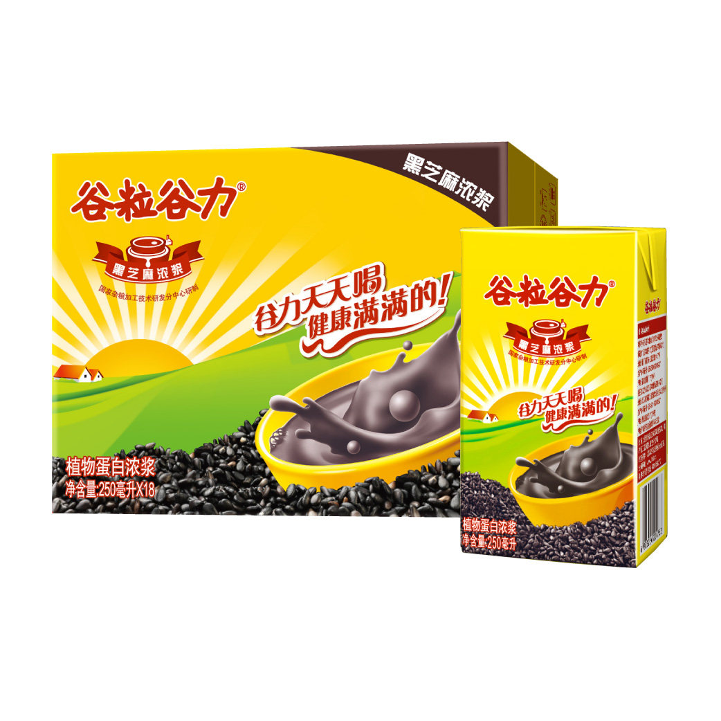 【天猫超市】谷粒谷力谷物黑芝麻浓浆250ml*18/箱