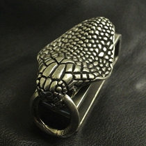 Dongguan Breaking Copper Mesons Pure Copper Snake Head Leather Belt Circles Glasses Snake Belt Ring Accessories Metal White Copper 35 35 38 40mm