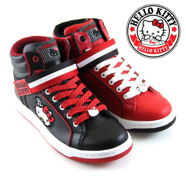 HELLO KITTY handsome bearded Katie cat high cylinder casual shoes-Taobao