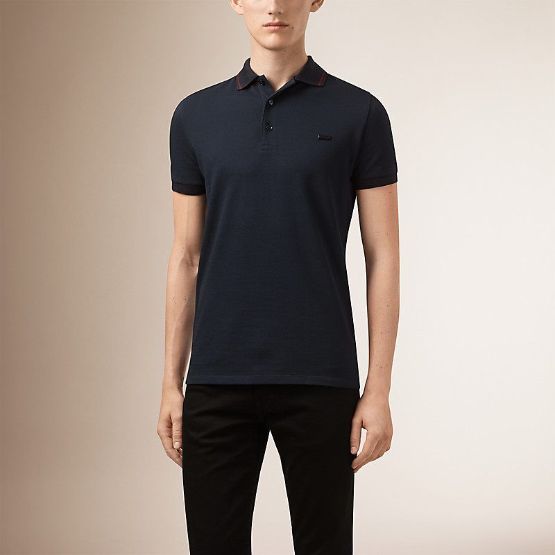 BURBERRY/博柏利对比镶边装饰 Polo 衫 39628081