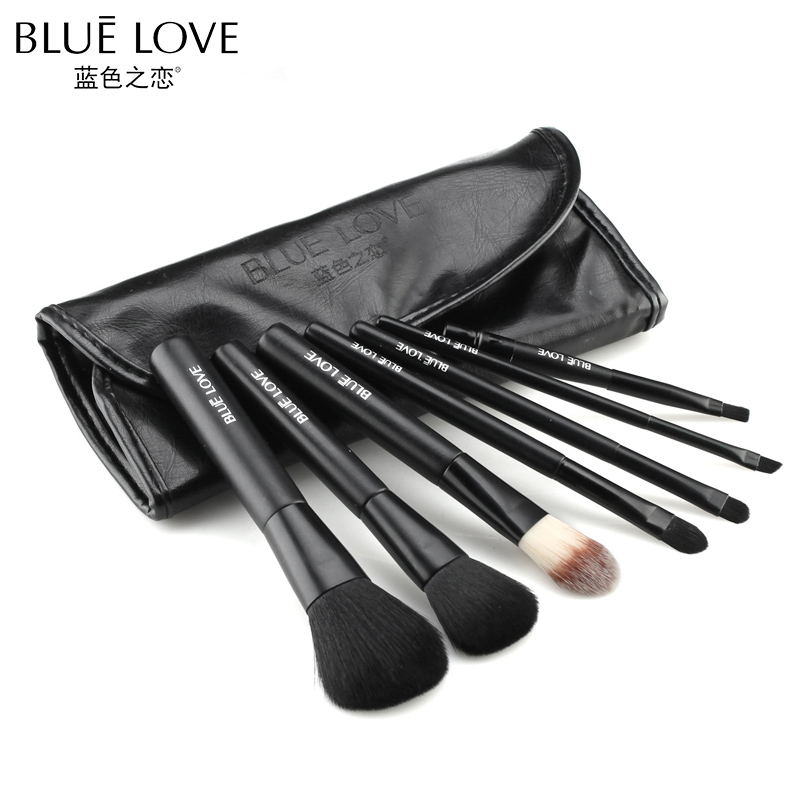 BLUELOVE蓝色之恋花漾化妆刷七件套装 粉底腮红 眼影眼线眉唇7支