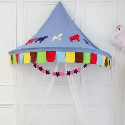 Children's tent Bed tent bed curtain Indoor game house Baby half moon Indian photography tent Reading corner toy room