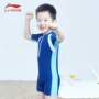 Li Ning Children Siamese Spa Đồ bơi cho bé trai Đồ bơi dễ thương Beach Surf Lặn Bộ đồ bơi cho học sinh đồ tắm em bé