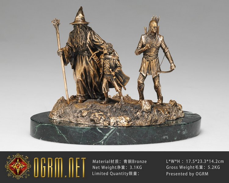 The Lord of the Rings Lord of the Rings Gandalf Leigrasse Frodo Scene bronze Three People's Escort Messenger