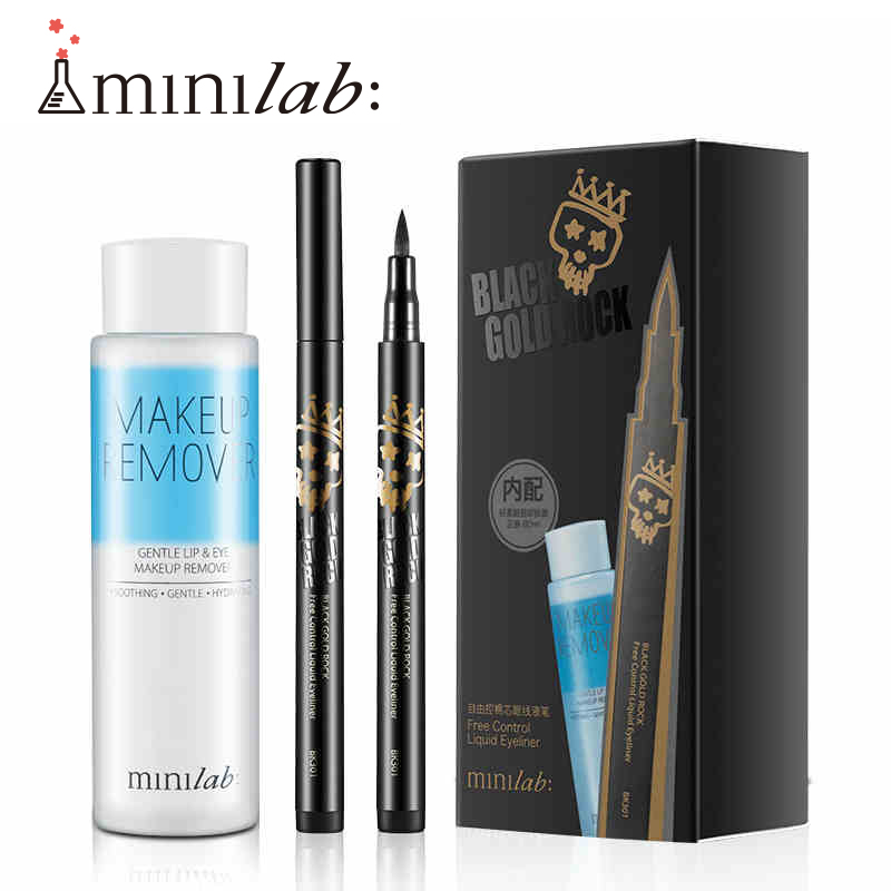迷你minilab初学者速干新手持久防水不晕染自由控棉芯眼线液笔