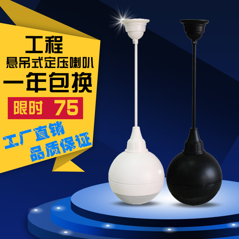 Engineering 10W SUSPENDED CEILING SUSPENDED SPHERICAL HORN MALL SUPERMARKET DINING ROOM INDOOR HANGING TYPE SCENE BACKGROUND MUSIC