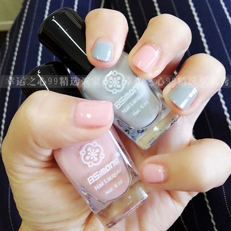 环保无味可用可撕拉可剥无毒水性指甲油裸粉色淡雅肉粉色