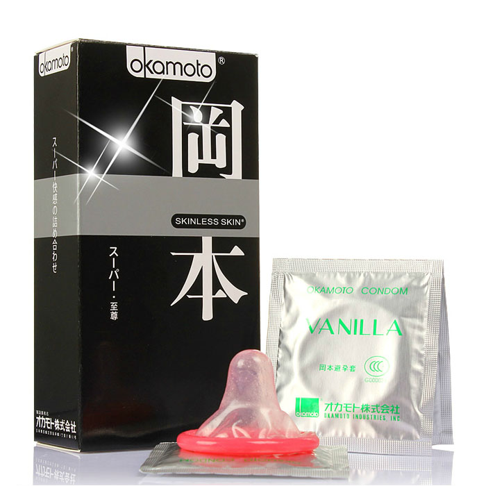 冈本进口正品SKIN至尊三合一避孕套 情趣成人男用品安全套 10只CX