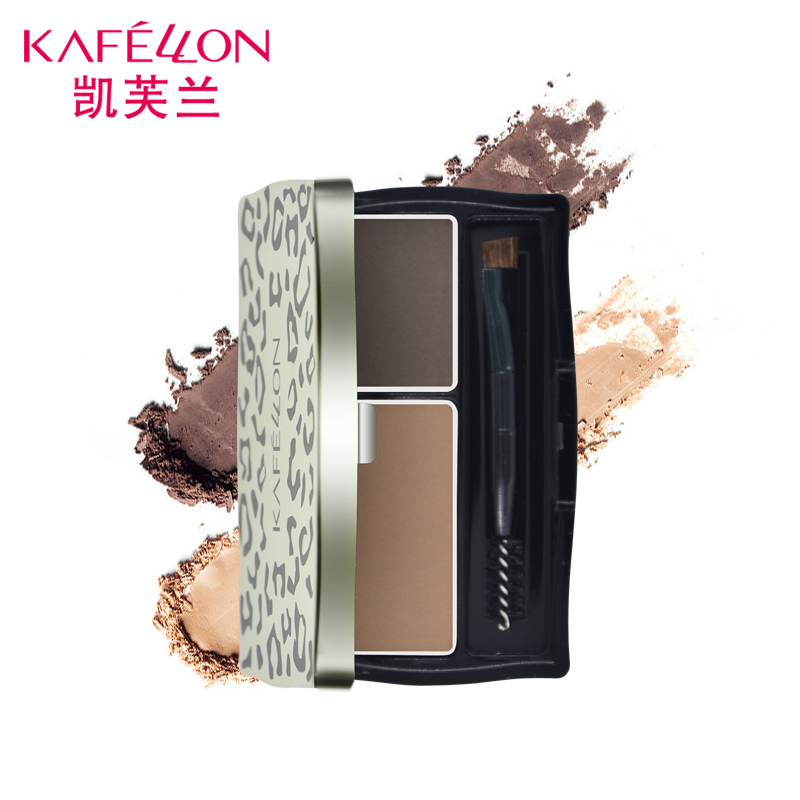 kafellon/凯芙兰猫眼立体眼眉盒  彩妆眉粉防水防汗不晕染 送眉刷