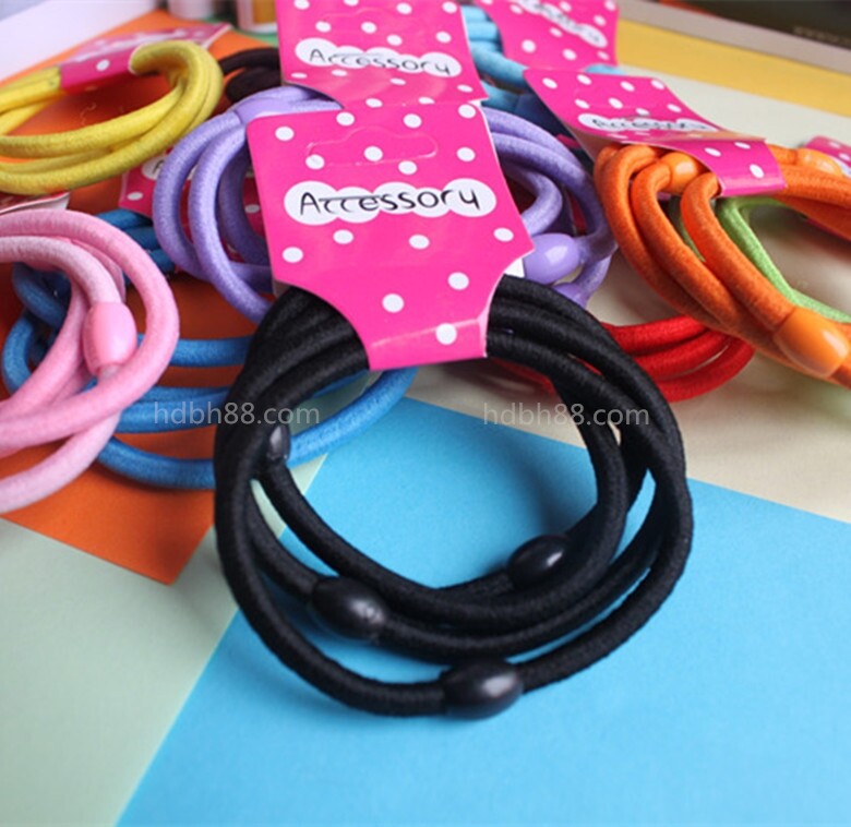 Four Clothing Leather Gluten Colored Hair Rope Fine Hair Ring Zhair Rope Rubber Band Leather Cover Hair Accessories RMBone RMBtwo Source-Taobao