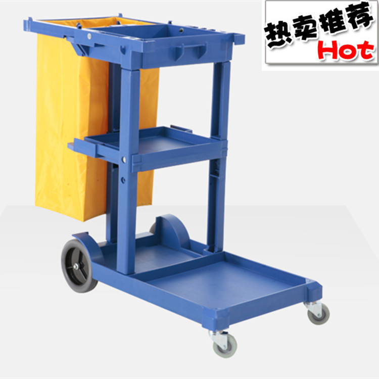 Baiyun multi-purpose cleaning car Hotel debris car trolley cleaning car Qing charter Yellow Qing charter bag