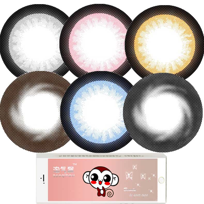 淘气猴美瞳混血大直径14.5MM韩国彩色近视隐形眼镜月光年抛一片dy