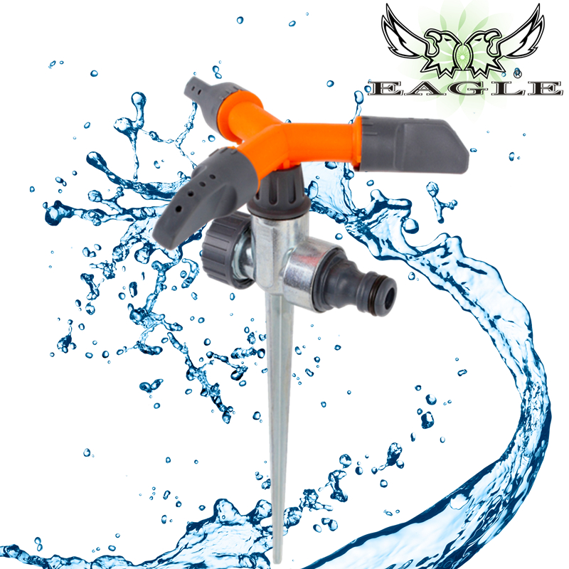 Eagle brand mobile automatic rotating sprinkler garden lawn irrigation watering sprinkler gardening metal sprinkler