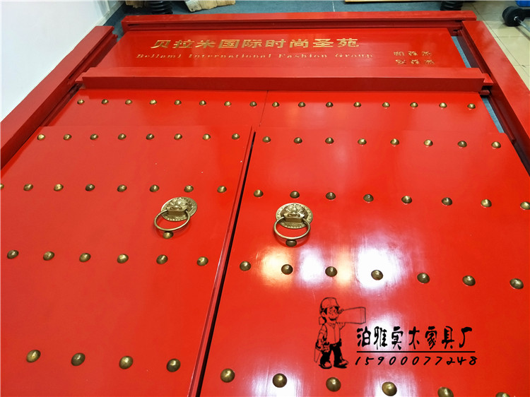 26 company renovated antique entrance door with plaque countryside old door solid wood gate old elm wood Chinese style villa gate