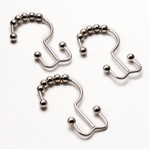 CRAFT fashionable stainless steel chrome-plated ball double hook double hanging inner and outer shower curtain hook bath hook in stock