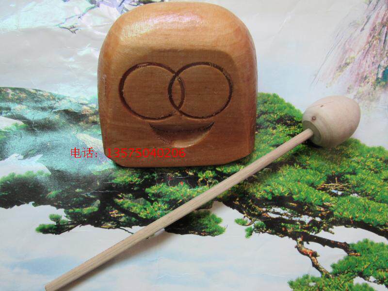 Folk Buddhism Taoist Supplies Tambourine Instrument Pure solid wood making Dojo commonly used solid wood thickened durable wooden fish
