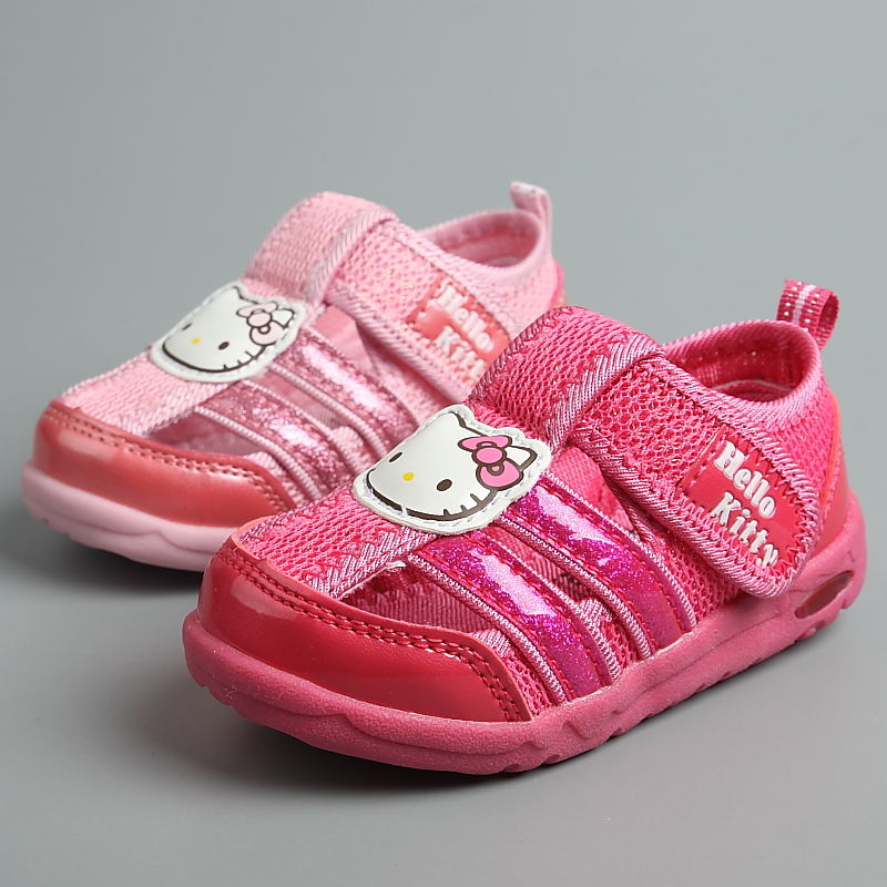 hello kitty女童鞋2015春秋新款带灯透气防滑运动鞋灯鞋DI3292