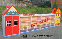 Cartoon shape kindergarten toy combination cabinet childrens schoolbag partition cabinet storage rack fireproof board locker
