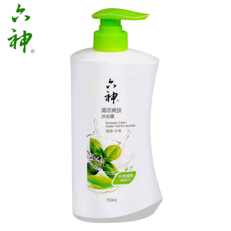 上海家化六神清凉爽肤沐浴露450ML/750ML