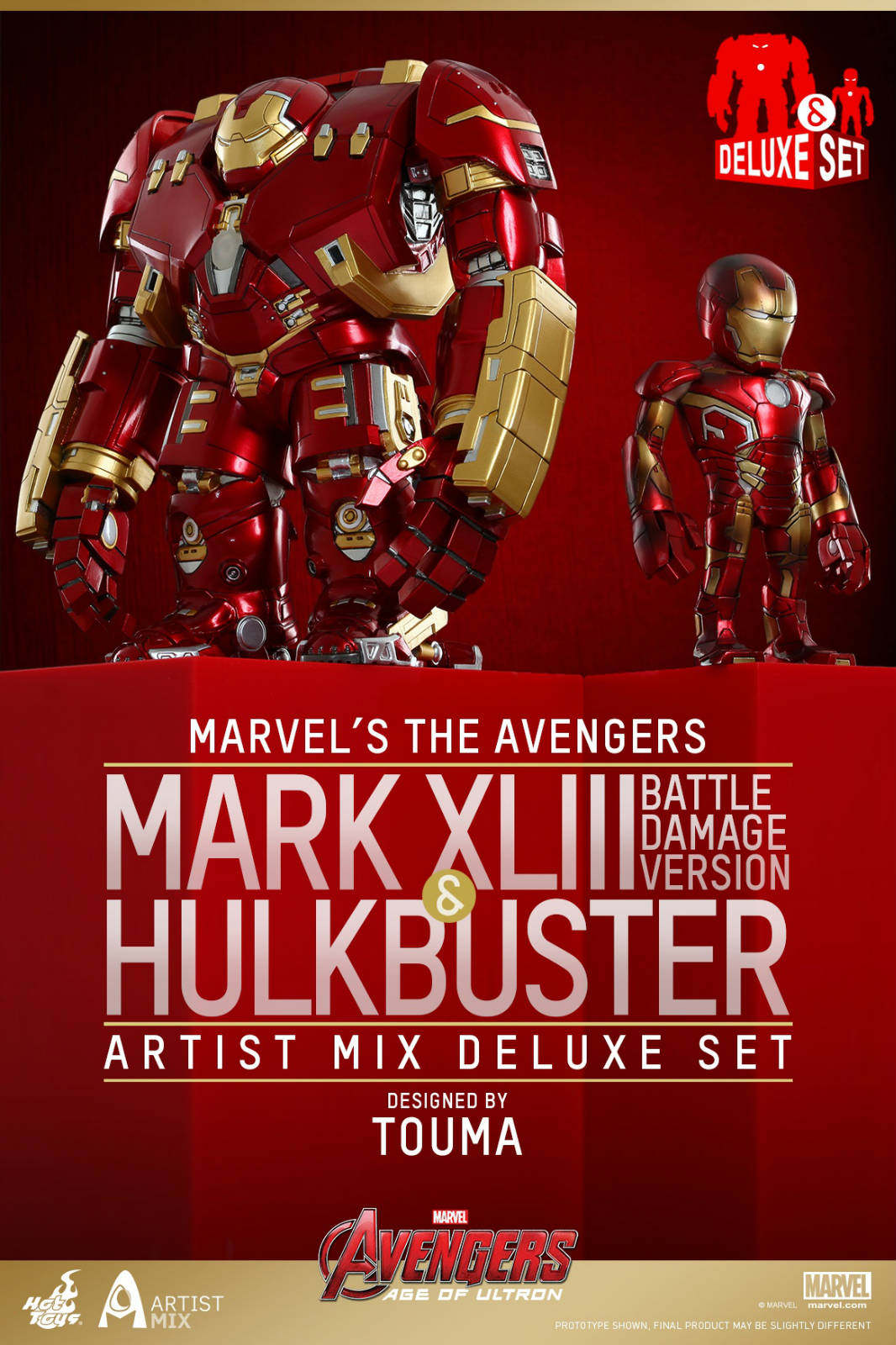 8-foot Hottoys AMC007 Iron Man MK43 Anti-Hook MK44 Packaged Spot