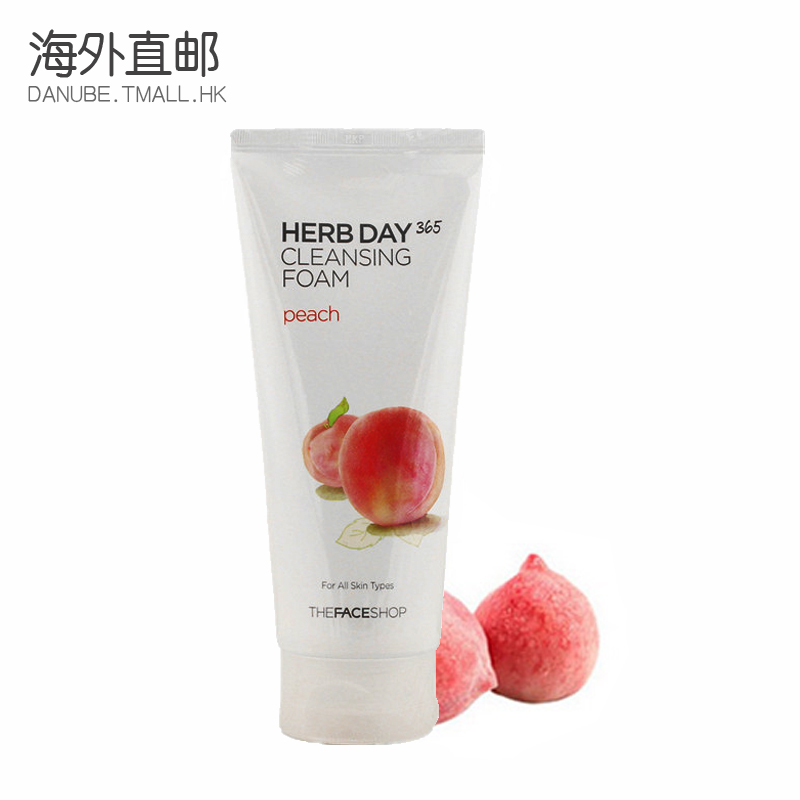 The Face Shop/菲诗小铺草本水蜜桃泡沫洗面奶 补水 保湿清洁