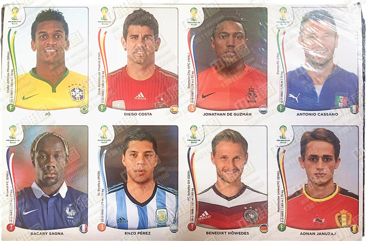 Panini 2014 Brazil World Cup Official Add Stickers (spot)
