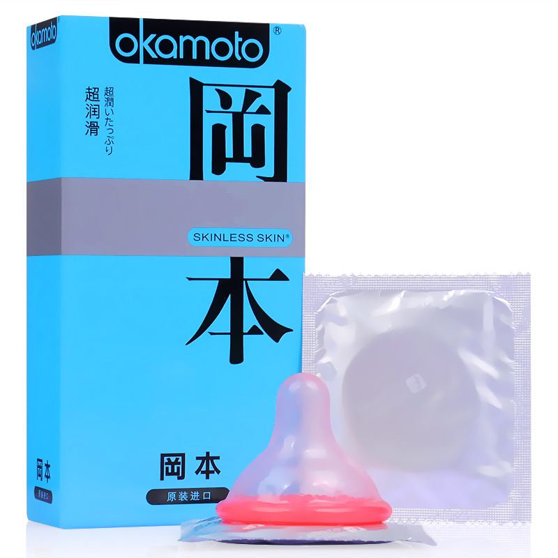 冈本 天然胶乳橡胶避孕套 冈本ok超润滑10只/盒 成人性用品安全套