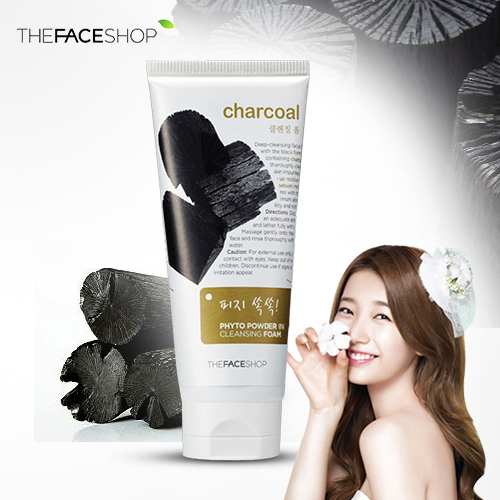 韩国原装 the Face Shop/菲诗小铺 木炭植物泡沫洗面奶170ml