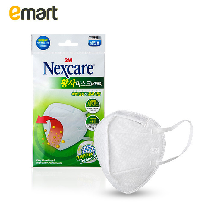 EMART易买得 韩国进口3M Nexcare防沙尘口罩KF80 单只装