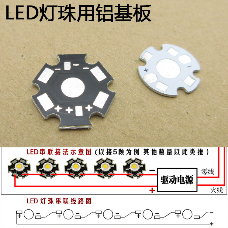 LED灯珠用16mm铝基板LED灯珠用20mm铝基板led灯板圆形光源铝基板