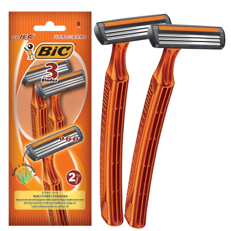 Bic Disposable Razor Razor Shaving Armpit and Leg Hair Cleaning Tool Three-Layer Blade Two Portable Pack Bic Disposable Razor Razor Shaving Armpit and Leg Hair Cleaning Tool Three-Layer Blade Two Portable Pack