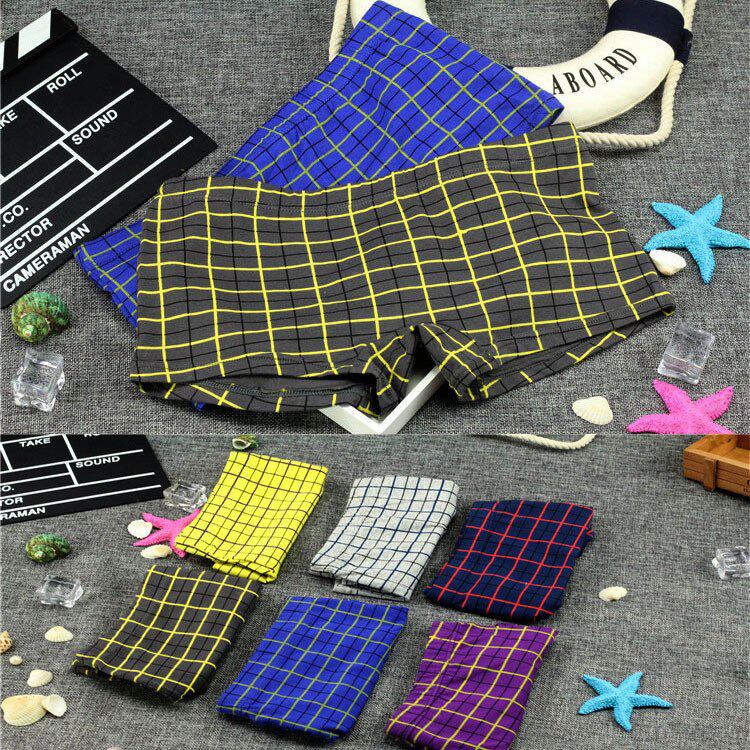 Pure cotton breathable sweat-absorbing large size plaid boxer briefs les neutral tt women's underwear safety pants