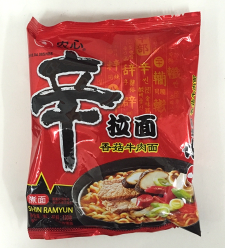 Nongxin Sinara Noodles Mushroom Beef Noodle Korean Flavor Bubble Noodle Korean Noodle Boiled Noodle Cooking Noodle Quick Food Soup Noodles 120g