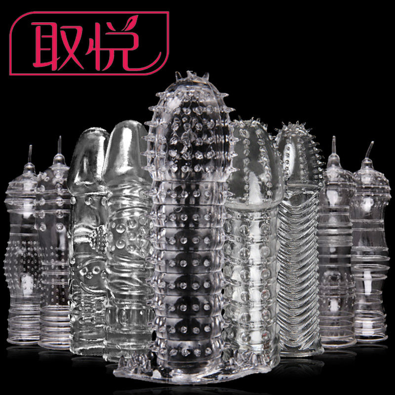 男用狼牙延迟高潮套男加粗锁精水晶套环成人性玩具情趣用品CX