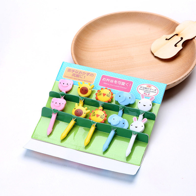 Fruit Fork Mickey Cute Mini Lunch Sign Animal Paradise Children Creative Kt Lunchbox Decoration Sign 2F1325