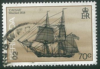 Bermuda Grand Islands General Stamp 1986 The shipwreck of the sea in Bermuda 70c Letter of sale