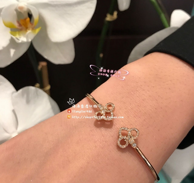 Tiffany/Tiffany & Co. Classic 18K Rose Gold t Series Double Crown Rose Gold Bracelet Bangle