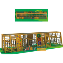 Outdoor Outdoor importée Wooden Physical Fitness Training Group Kindergarten Children Large Yellow Flowers Pear Wood Climbing Casual Composition