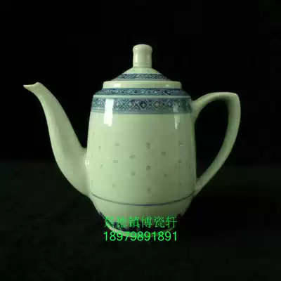 Jingdezhen porcelain factory goods The original light blue-and-white porcelain factory exquisite teapot