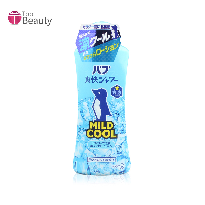 日本 KAO/花王 BUB 冰爽薄荷沐浴露 身体用啫喱 企鹅款250ml