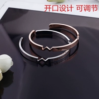 Vòng tay nữ trang sức thời trang Hàn Quốc thiết kế vàng hồng Nhật Bản và Hàn Quốc mở đôi quà tặng sinh nhật sinh viên vòng tay vòng tay cao su