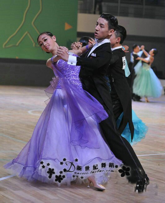 2018 Morden Dance Dress Social Dance Beauty National Web Grand Swing Dress Waltz National Mark Dance