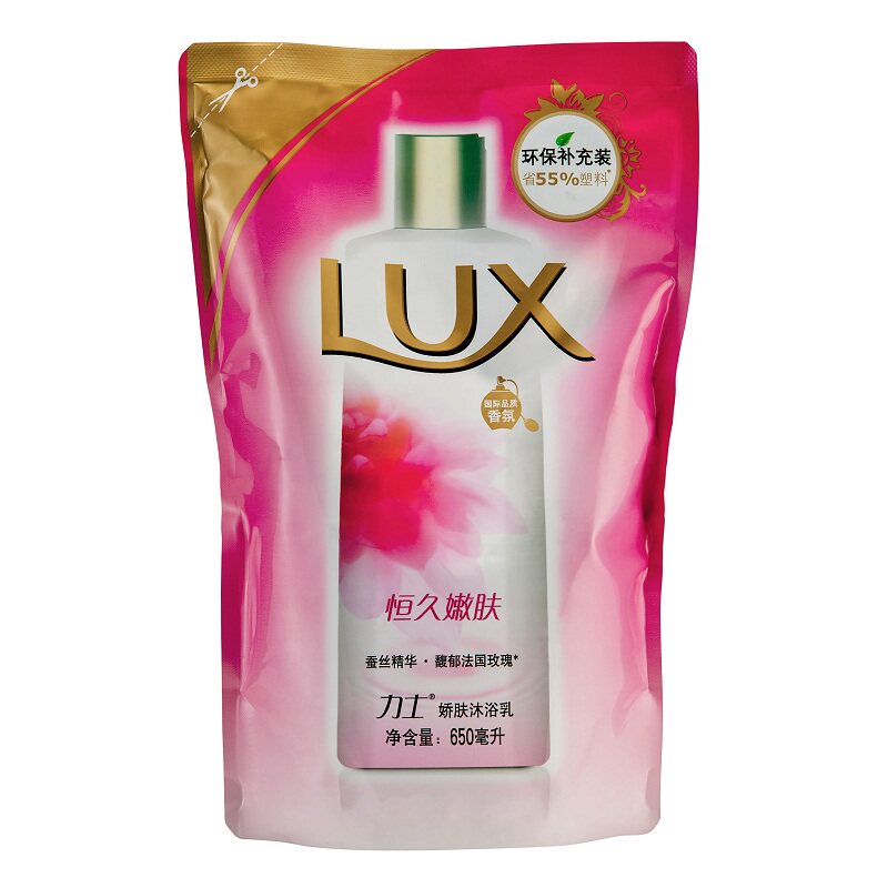 【天猫超市】LUX/力士 恒久嫩肤娇肤沐浴乳补充装 650ml沐浴露