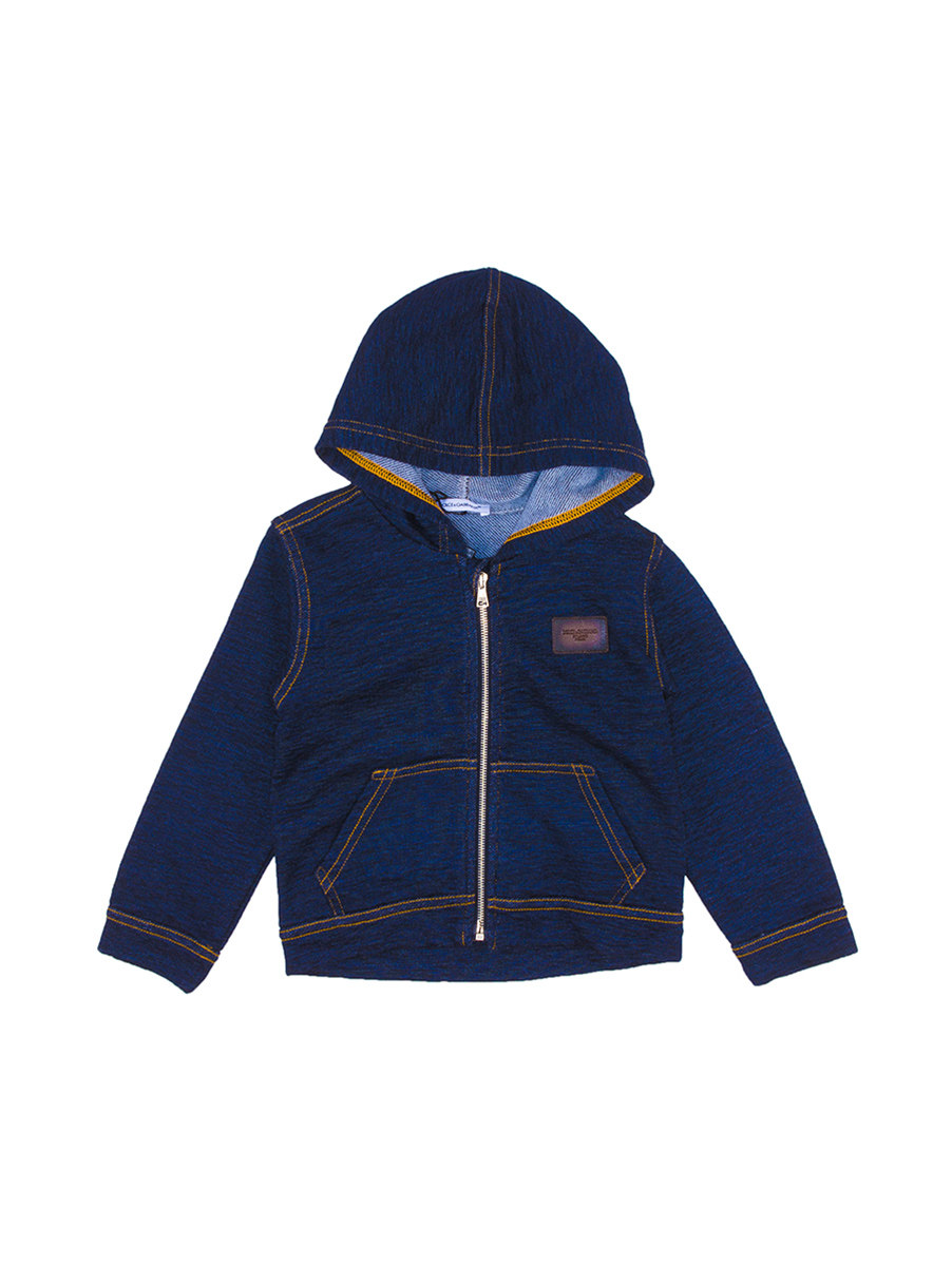 Dolce&Gabbana 深蓝色仿牛仔感连帽外套