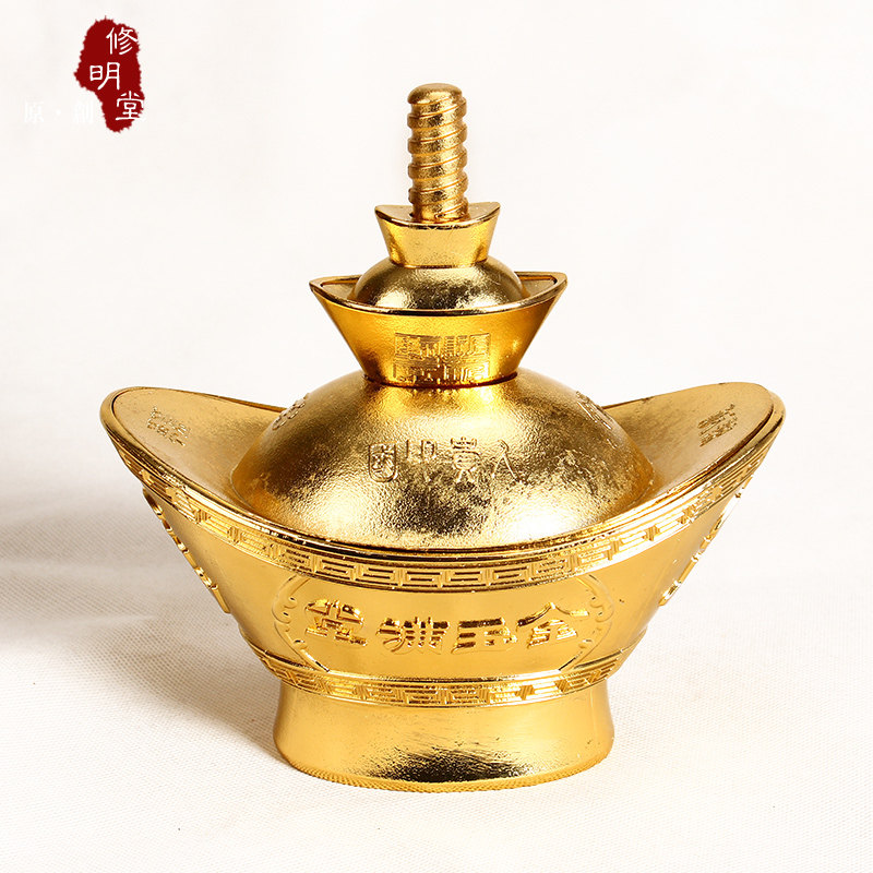 修明堂 开光李居明八运年吉祥物 猪虎六合财箱 叠财宝 招财摆件