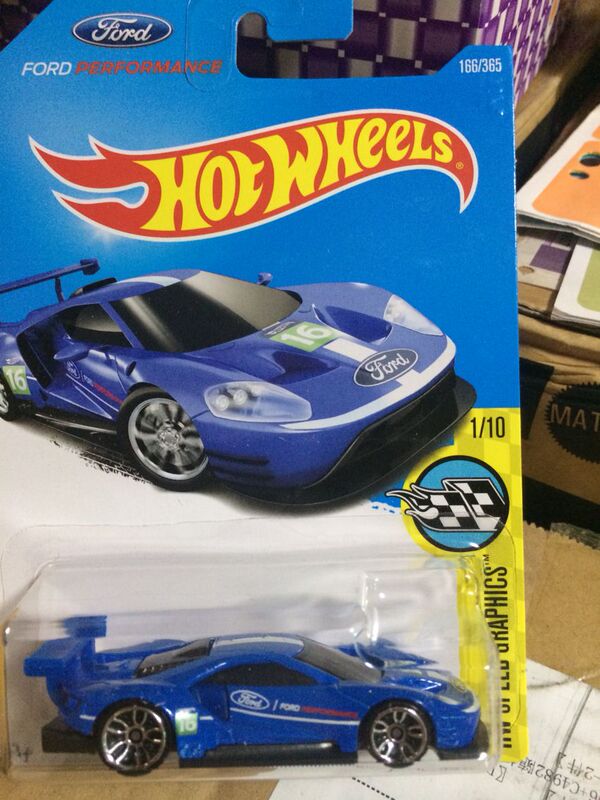 Hot Wheels Hot Little Racing Car 2016 Ford Gt Race 166/365