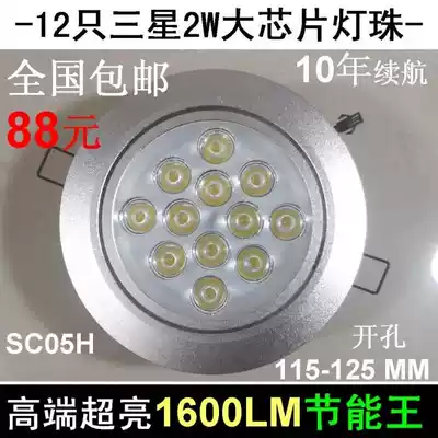LED ceiling lamp 12W18W24WLED spotlight 12W downlight 12W ceiling light hair salon chandelier shop LED light
