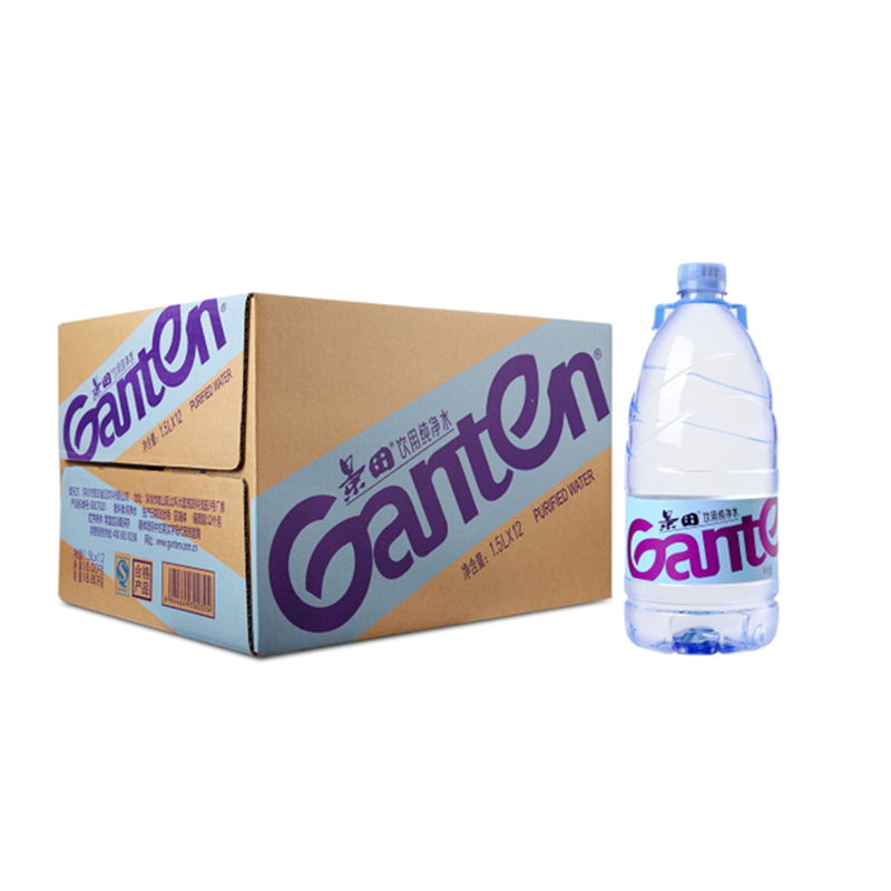【天猫超市】景田  纯净水健康天然饮用水    1500ml*12整箱