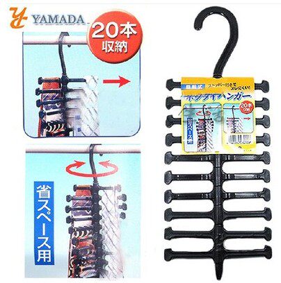 Japanese tie storage rack belt rack Japanese-style rotatable hanger plastic scarf rack belt rack
