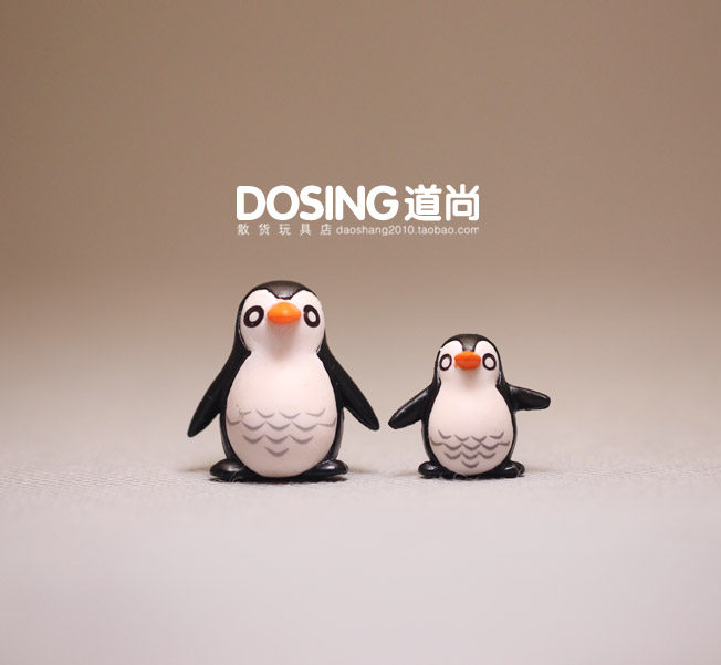 Cartoon Animal Mini Version Small Penguin Mother Mother-son Little Penguin Young Penguin Infant Model Pendulum